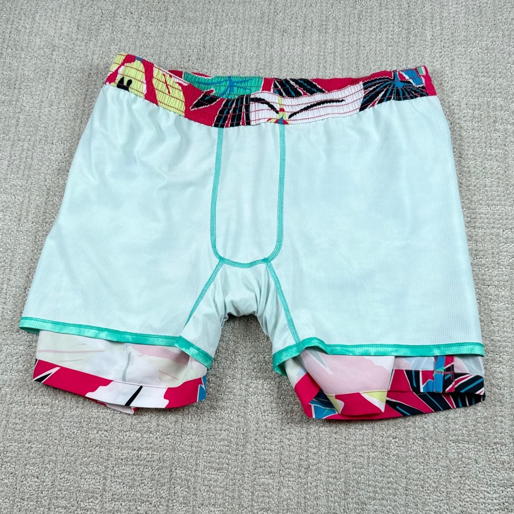 Chubbies Mens 2XL Pink Floral Tropical 5.5" Mesh Lined Swim Trunks Shorts - Picture 3 of 7